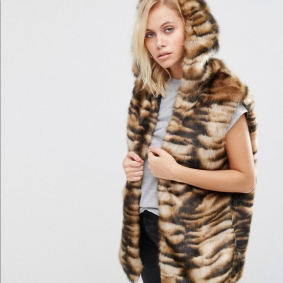 ASOS Black Utility Jacket with Faux Fur Trim - Picture 2 of 6